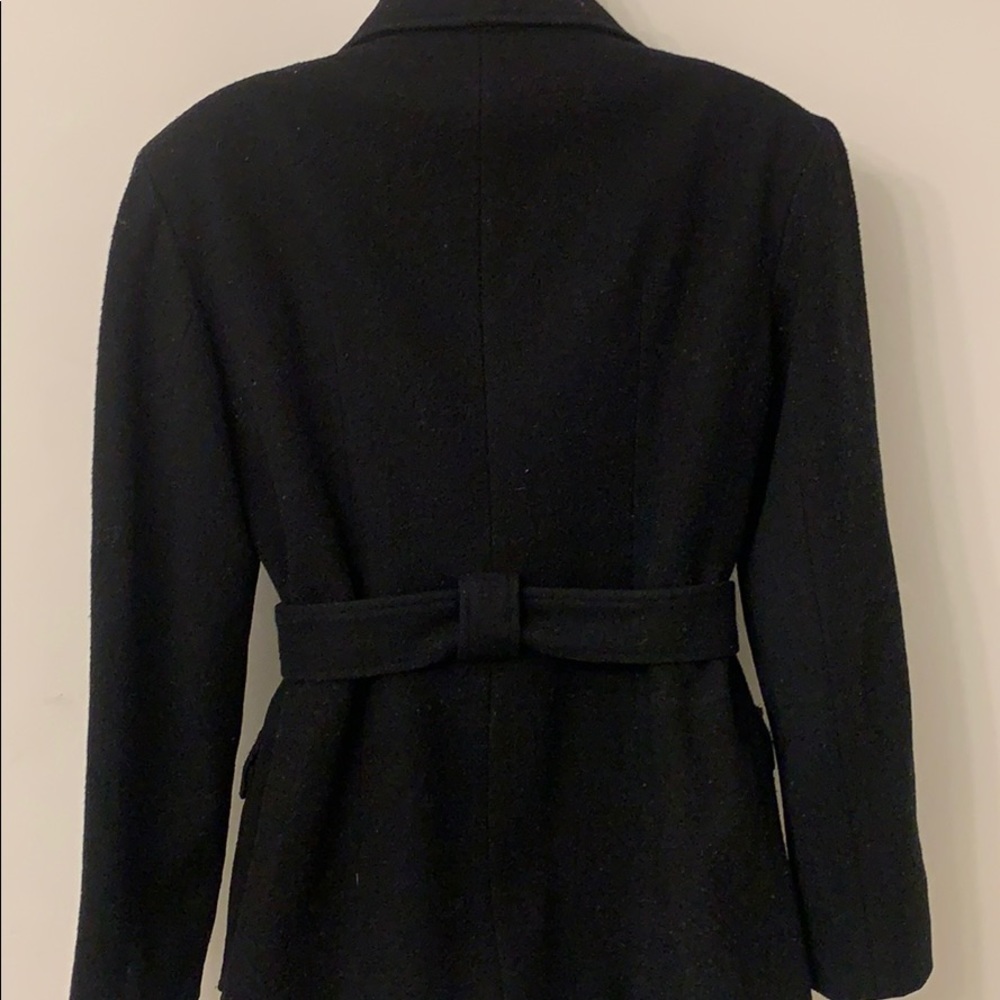 Jonathan Michael Vintage Black Wool/Nylon Belted Trench - Small - Picture 8 of 11